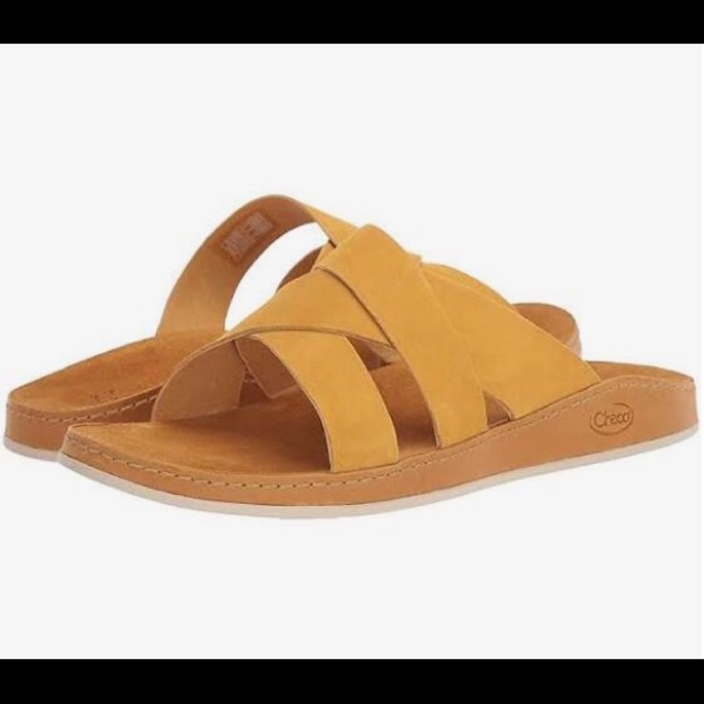 NEW Chaco Wayfarer Slides-Ochre-Size 8M.